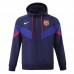 FC Barcelona Hombre AWF Raglan Chaqueta con Capucha Azul 23-24