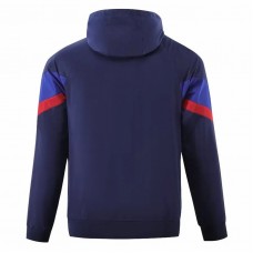 FC Barcelona Hombre AWF Raglan Chaqueta con Capucha Azul 23-24