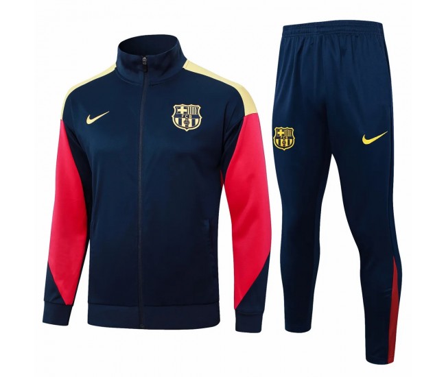 Chándal de fútbol de presentación de entrenamiento para hombre del FC Barcelona en color azul marino 2024-25