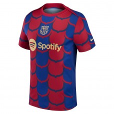 Camiseta FC Barcelona Hombre Azul Pre Partido 23-24