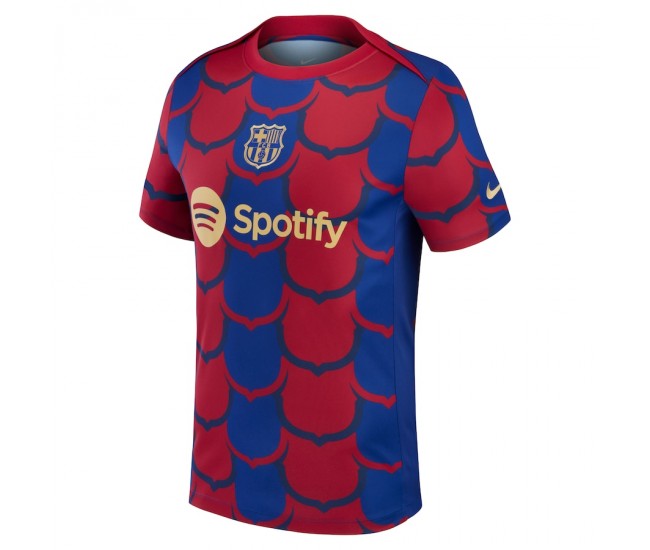 Camiseta FC Barcelona Hombre Azul Pre Partido 23-24