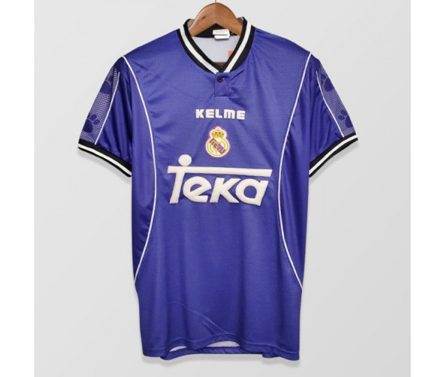 Camiseta retro visitante del Real Madrid 1997-1998