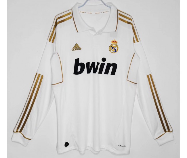 Camiseta retro de local de manga larga del Real Madrid 2011-2012