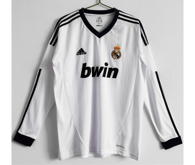 Camiseta retro de local de manga larga del Real Madrid 2012-2013