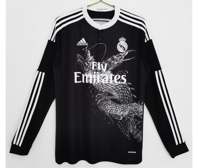 Camiseta retro de la tercera equipación de manga larga del Real Madrid 2014-2015