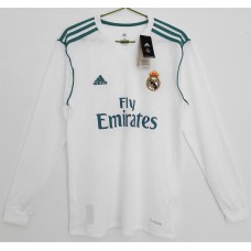 Camiseta retro de local de manga larga del Real Madrid 2017-2018