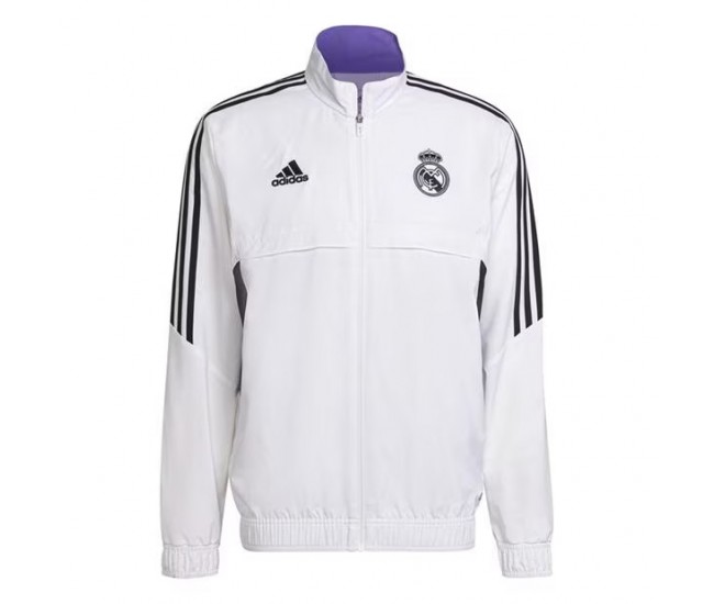 Chaqueta de presentación Real Madrid Hombre 23-24 Blanca