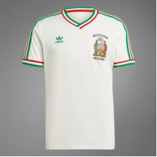 Camiseta de fútbol de visitante de México para hombre 1985