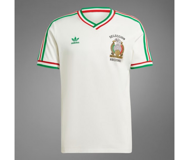 Camiseta de fútbol de visitante de México para hombre 1985