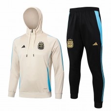 Chándal técnico de fútbol con capucha de entrenamiento beige para hombre de Argentina 2024-25